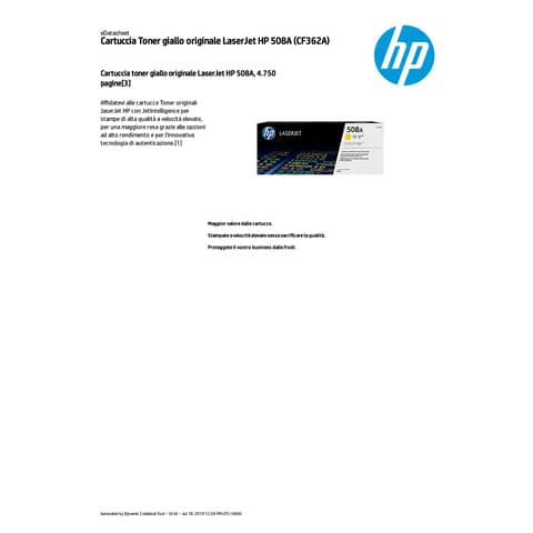Toner 508A HP giallo  CF362A
